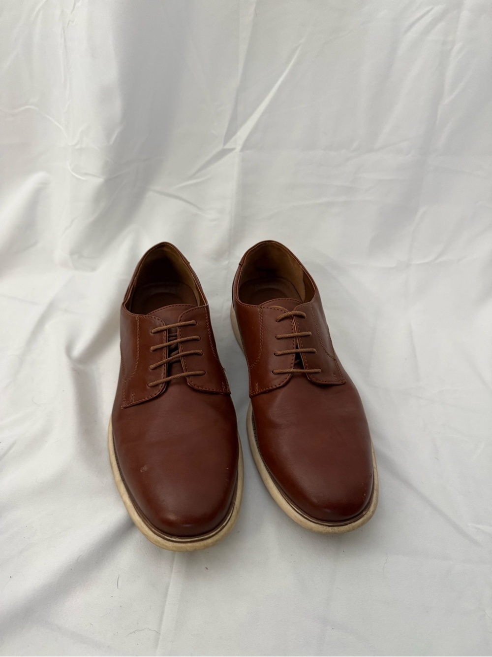 Jousen Men's Classic Brown Leather Dress Tennis Shoes